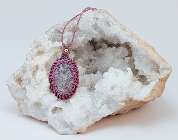 Collier en Pegmatite lépidolite - Image 2