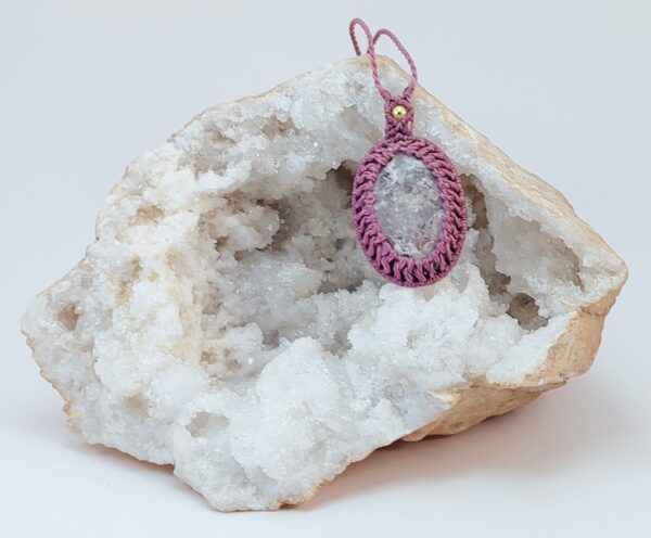 Collier en Pegmatite lépidolite - Image 4